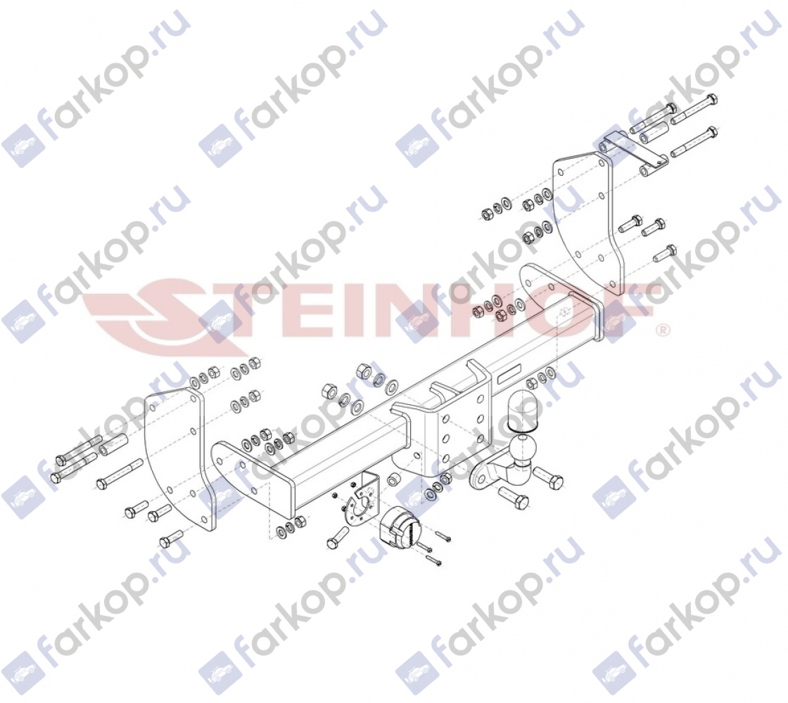Фаркоп Steinhof для Ford Transit 2014- (шасси) Арт. F-307 F-307 в 