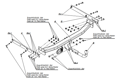 Фаркоп Imiola для Ford Kuga 2008-2013 E.042 в 