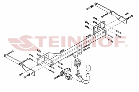 Фаркоп Steinhof для Mercedes GLK-Class (X204) 2008-2015 Арт. M-137 M-137 в 