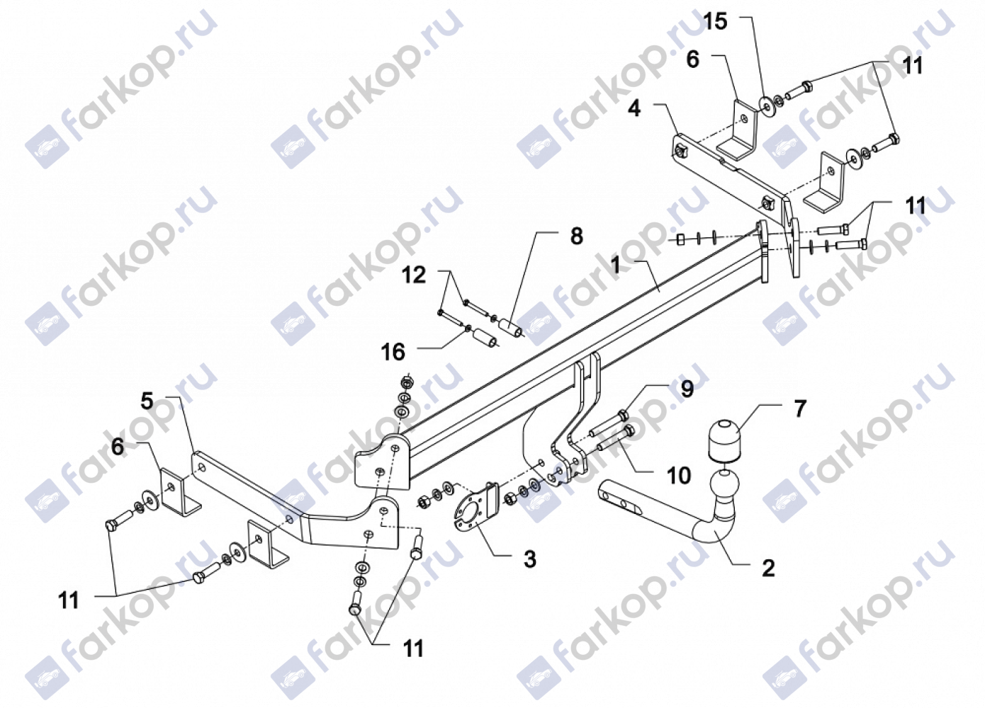 Фаркоп Auto-Hak для Mazda CX-7 2007-2012 Арт. M 58 M 58 в 