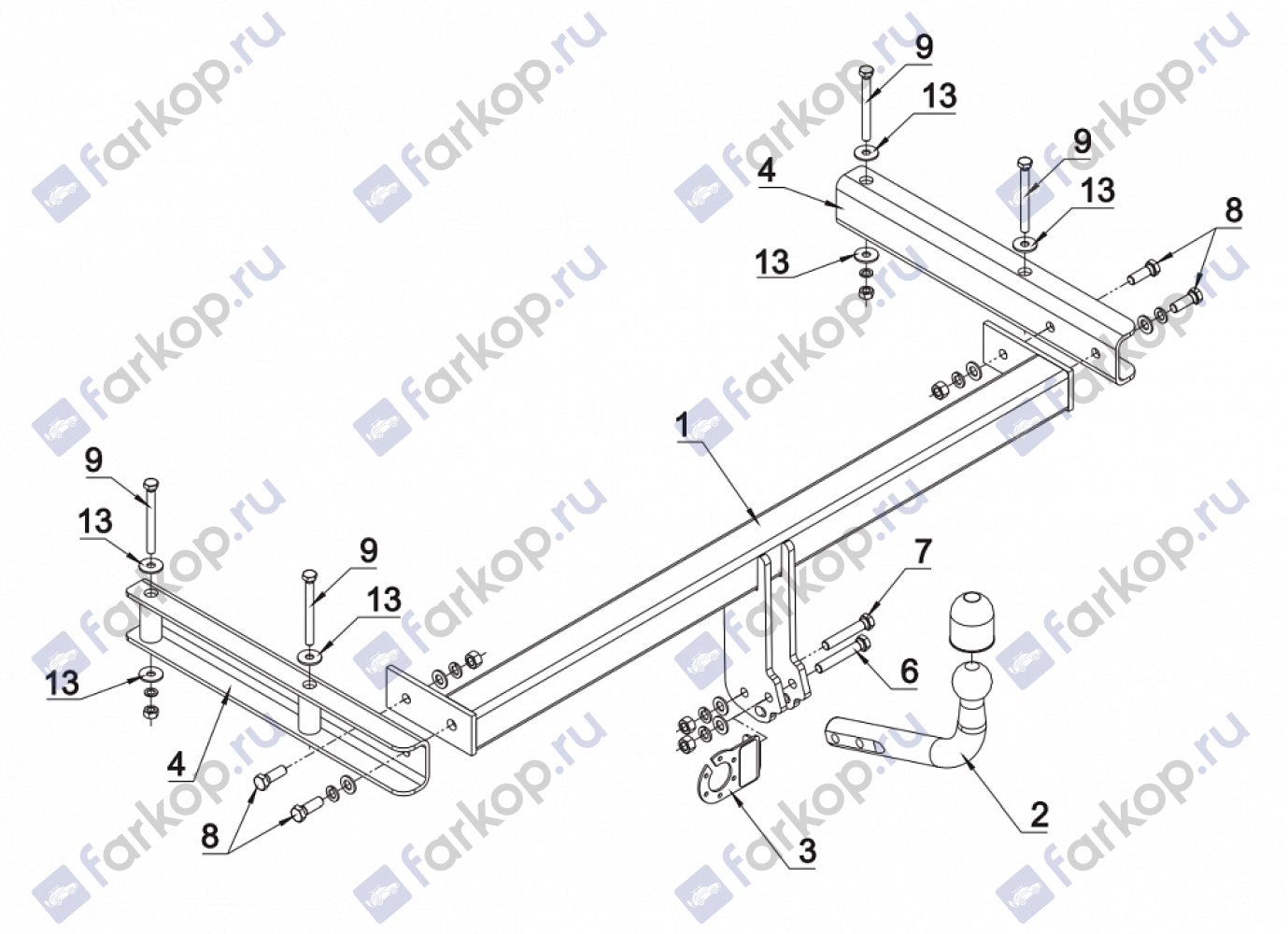 Фаркоп Auto-Hak для Audi A6 2004-2011 Арт. A 21 A 21 в 