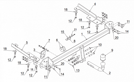 Фаркоп Auto-Hak для Honda CR-V 2012-2015 Арт. Y 39 Y 39 в 