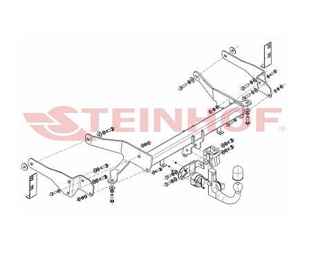 Фаркоп Steinhof для Chevrolet Captiva 2013-2016 Арт. C-279 C-279 в 