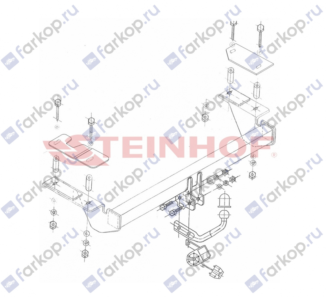 Фаркоп Steinhof для Opel Astra 2004-2014 Арт. O-116 O-116 в 