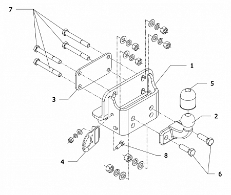 Фаркоп Auto-Hak для Toyota Hilux 2010-2015 Арт. 0 81 0 81 в 