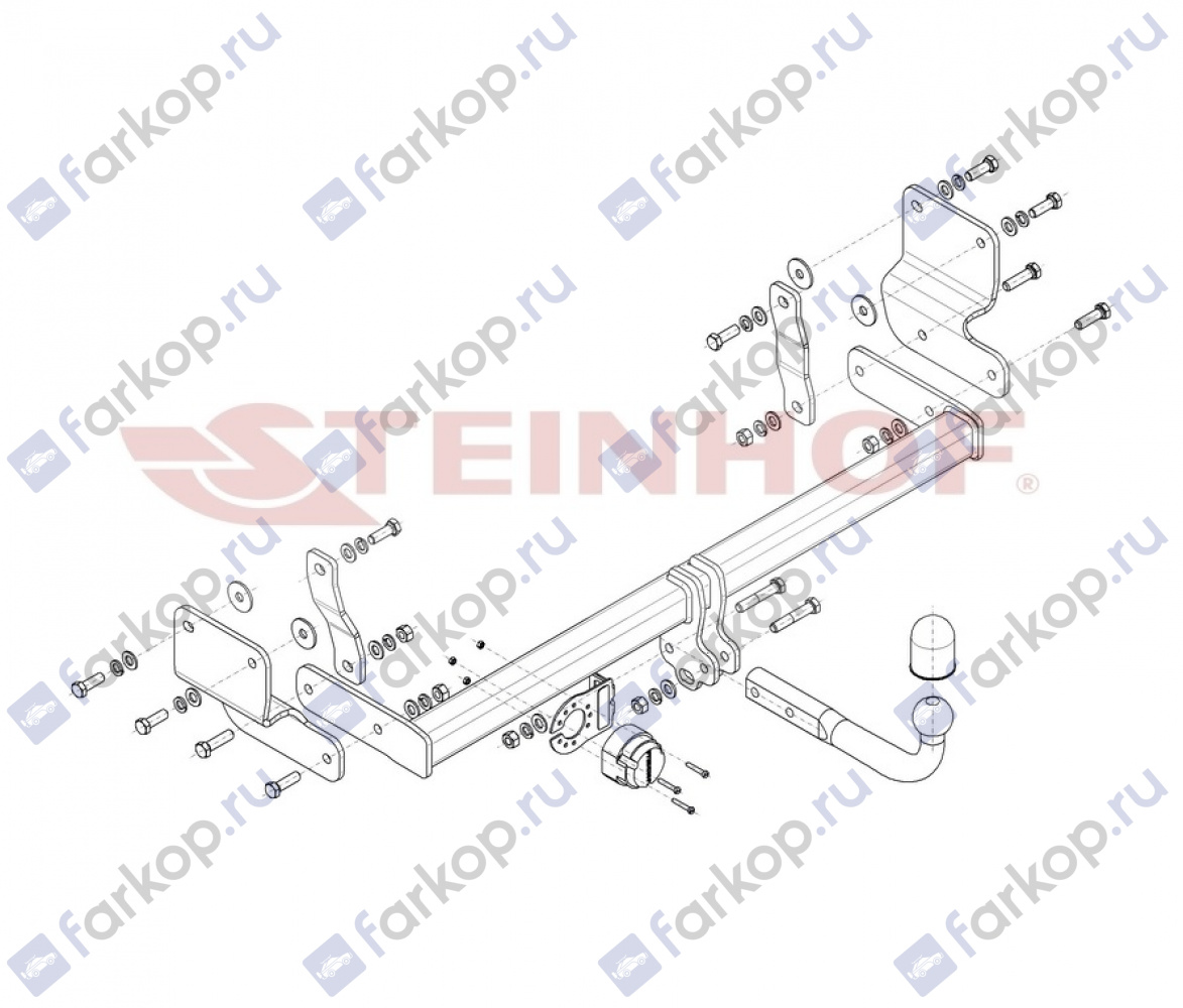 Фаркоп Steinhof для Mitsubishi Pajero Pinin 1999-2007 (3 двери) Арт. M-359 M-359 в 