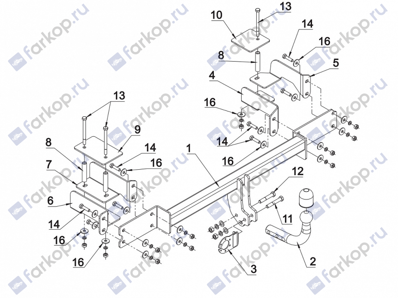 Фаркоп Auto-Hak для Opel Meriva 2003-2010 Арт. E 42 E 42 в 