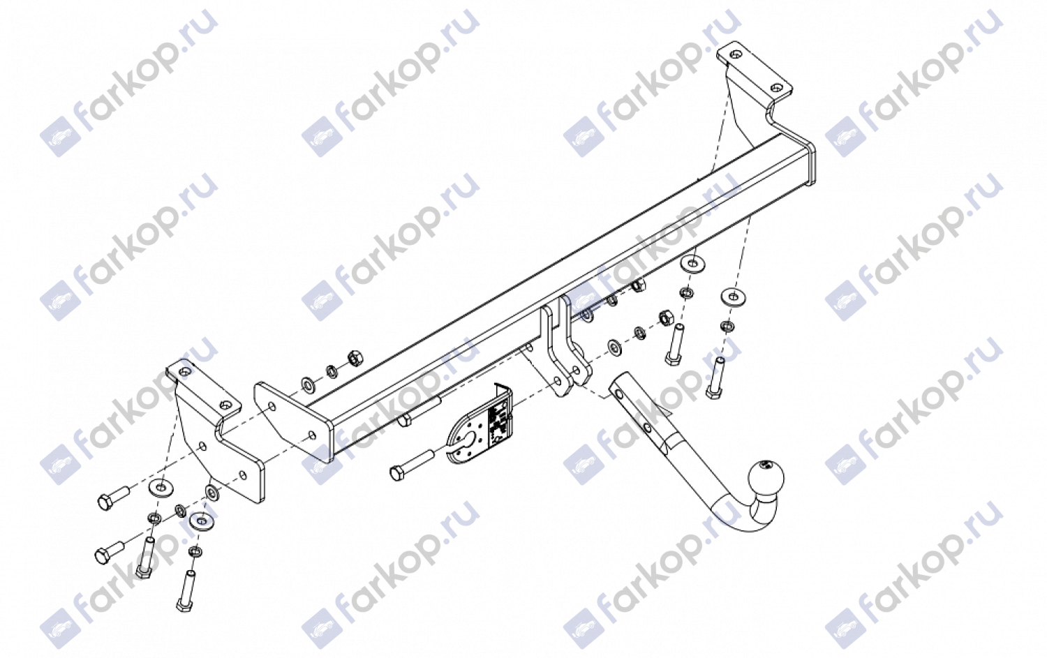 Фаркоп Imiola для Toyota RAV4 (5 дв) 2000-2005 T.026 в 