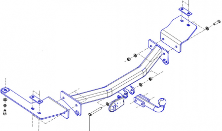 Фаркоп Oris для Toyota Land Сruiser 100 GX (105 кузов) 1998-2007 Арт. 3050-A 3050-A в 