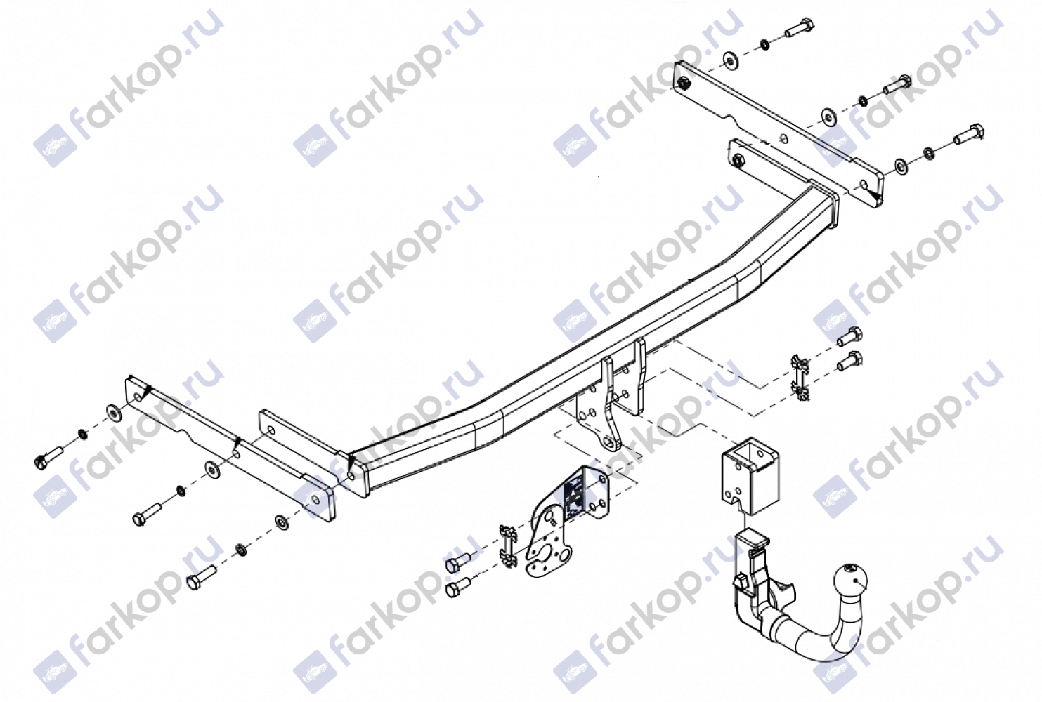 Фаркоп Imiola для Volkswagen Touareg 2010-2018 W.A31 в 