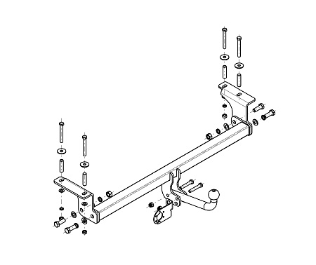 Фаркоп AvtoS для Nissan Qashqai 2007-2014 Арт. NS 13 NS 13 в 