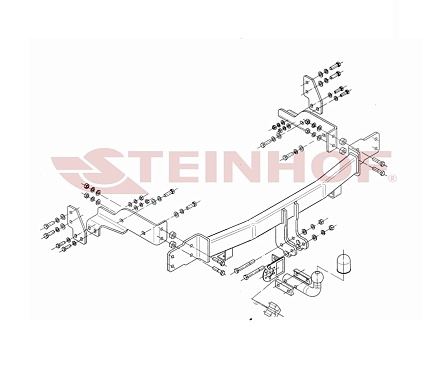 Фаркоп Steinhof для Kia Sorento 2006-2009 Арт. K-023 K-023 в 