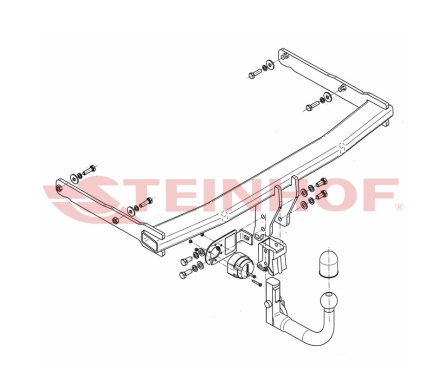 Фаркоп Steinhof для Audi A6 Allroad 2012-2018 Арт. A-101 A-101 в 