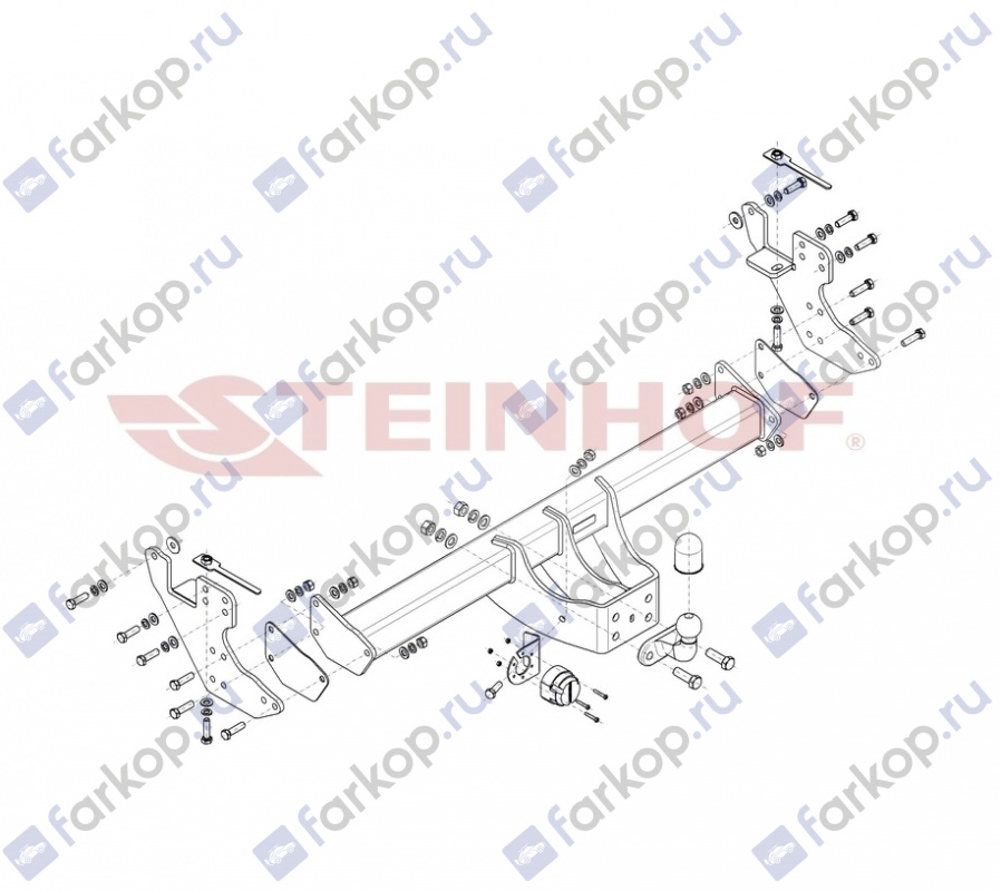 Фаркоп Steinhof для Isuzu D-Max 4x4 2021-, (для а/м со ступенькой) Арт. I-034 I-034 в 