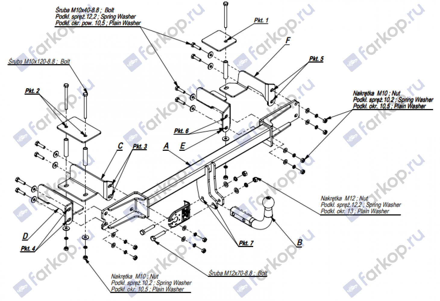 Фаркоп Imiola для Opel Meriva 2003-2010 Арт. O.035 O.035 в 