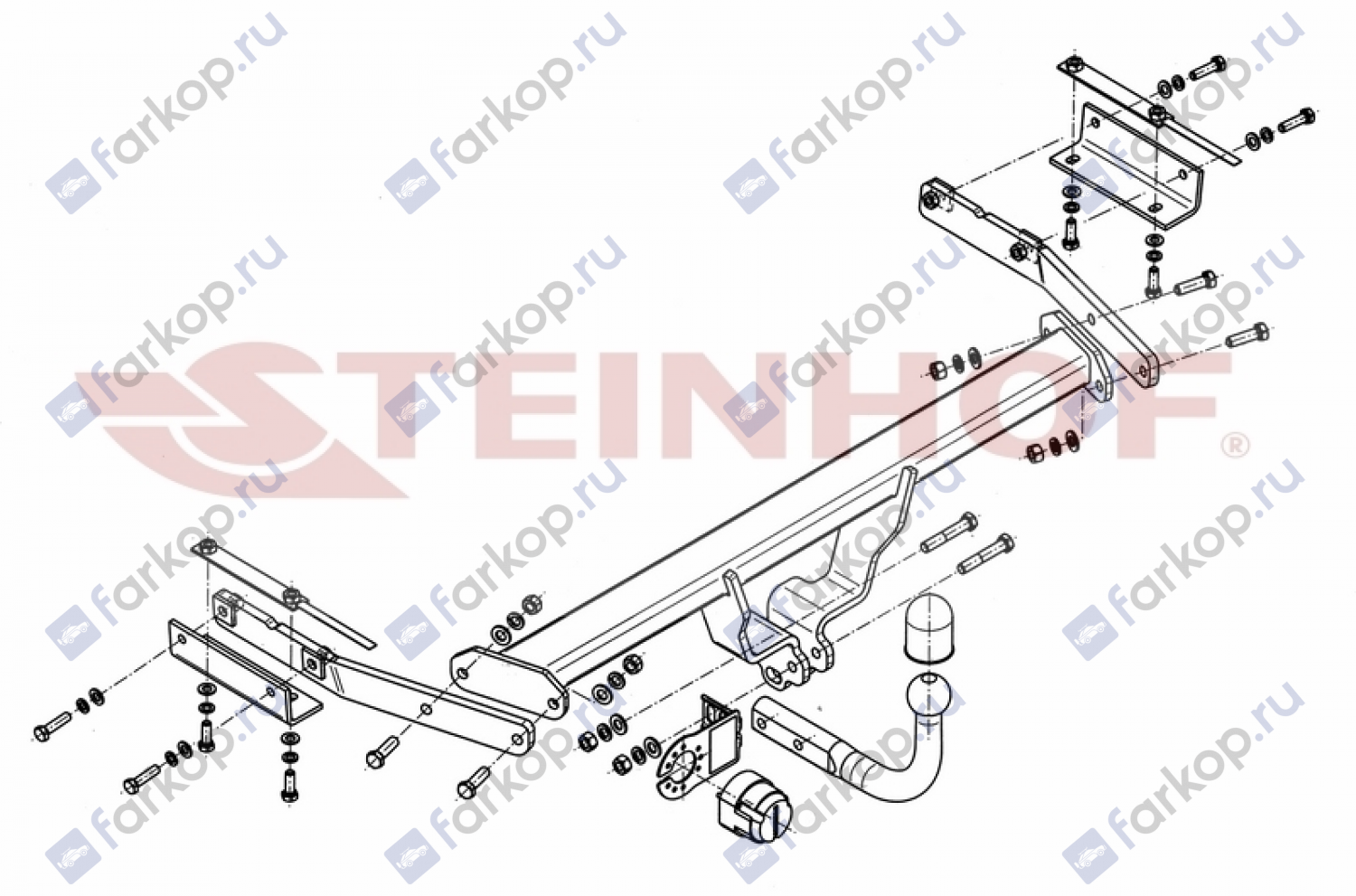 Фаркоп Steinhof для Nissan Juke (2WD) 2010- Арт. N-020 N-020 в 