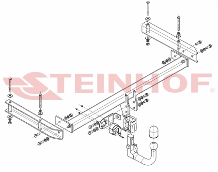 Фаркоп Steinhof для Audi A6 allroad 2006-2011 Арт. A-103 A-103 в 