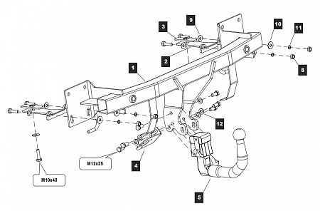 Фаркоп Baltex для Mazda CX-5 2011-2017 Арт. 12215732 12215732 в 