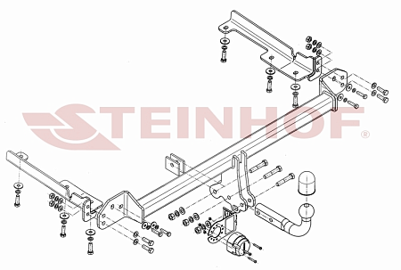 Фаркоп Steinhof для Honda CR-V 2012-2017 Арт. H-055 H-055 в 