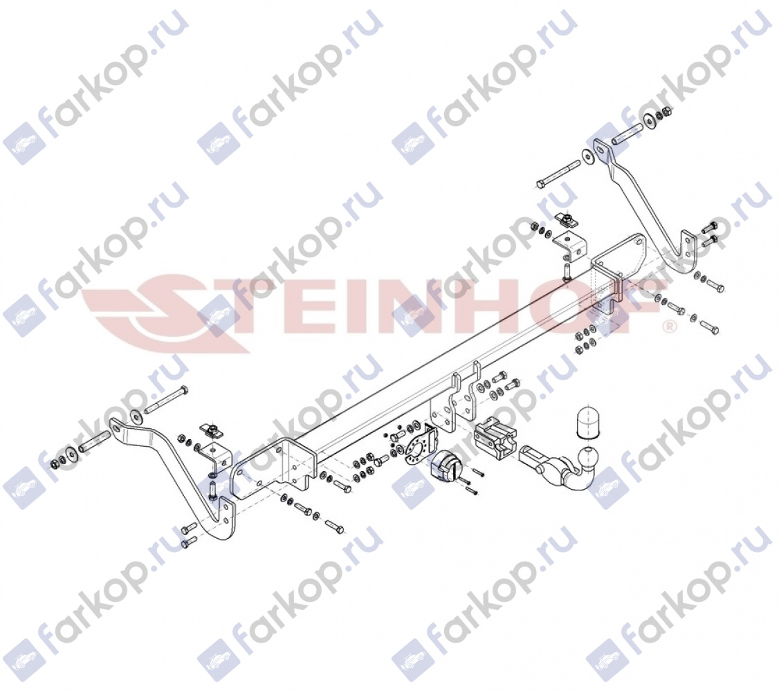 Фаркоп Steinhof для Peugeot Boxer 2006-, (также L4, XL) F-081 в 