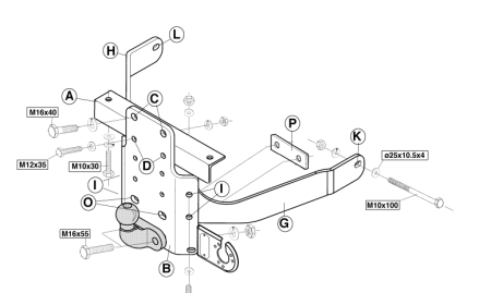 Фаркоп Brink для Land Rover Defender 90/110 1999-2016  Арт. 316400 316400 в 