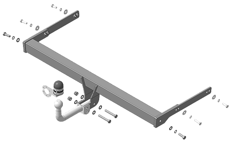 Фаркоп Motodor для Skoda Karoq 2020- Арт. 92305-A 92305-A в 