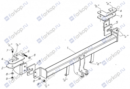 Фаркоп Oris для Chevrolet Aveo (хетчбек) 2002-2008 Арт. 5221-A 5221-A в 