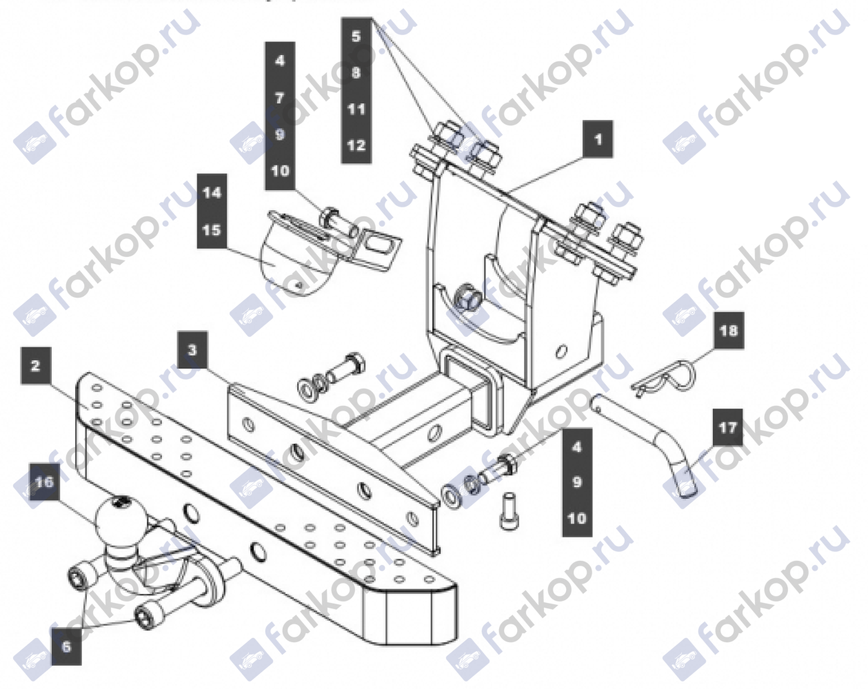 Фаркоп Baltex для Mercedes G-Class 2019- Арт. 13905731 13905731 в 