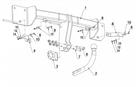 Фаркоп Auto-Hak для BMW 3 серия 2005-2013 Арт. B11 B11 в 