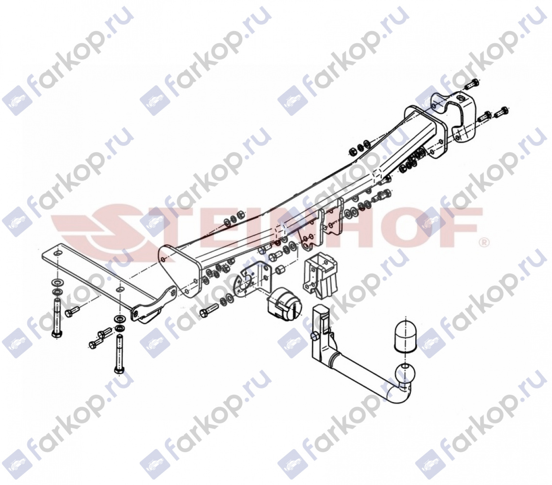 Фаркоп Steinhof для Land Rover Freelander 2007-2014 Арт. L-103 L-103 в 