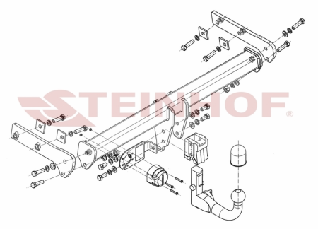 Фаркоп Steinhof для Volvo XC70 2007-2016 Арт. V-295 V-295 в 