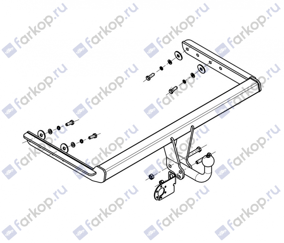 Фаркоп AvtoS для Ford Focus 1998-2005 (седан, хетчбек) Арт. FD 02 FD 02 в 