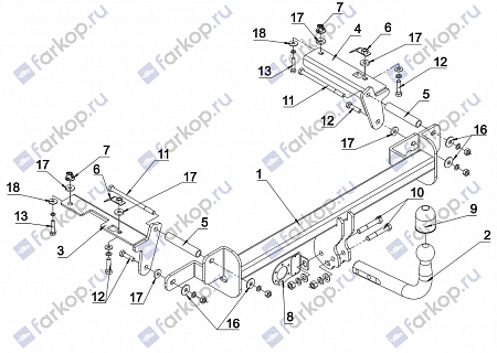 Фаркоп Auto-Hak для Opel Zafira 2005-2014 Арт. E 48 E 48 в 