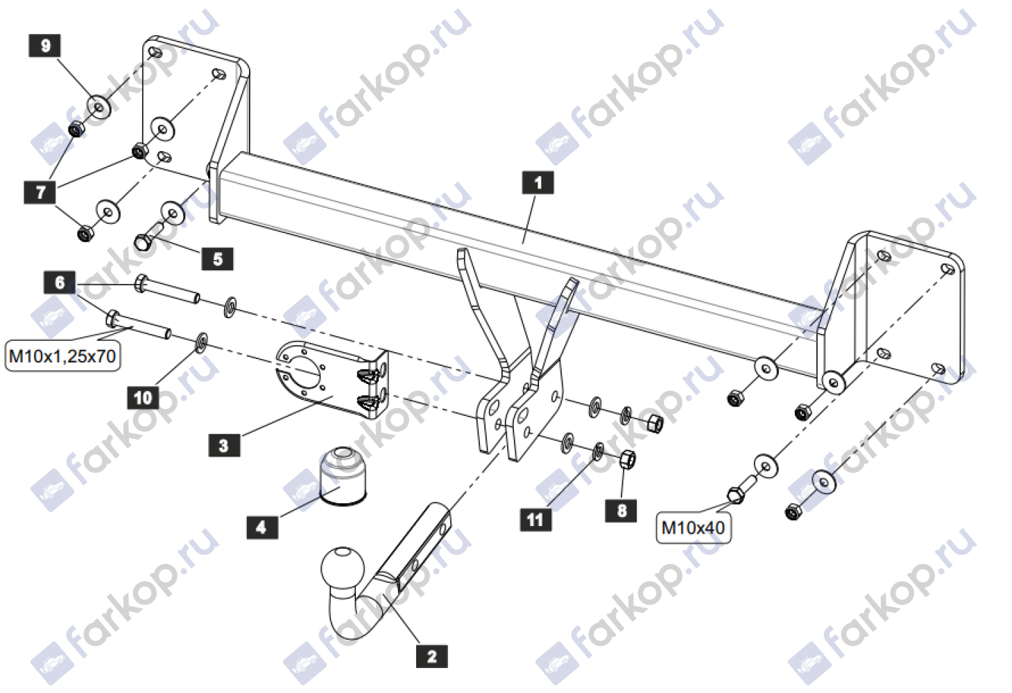 Фаркоп Sheriff для Volvo XC90 2014- 4479.12 в 