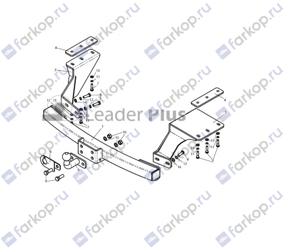 Фаркоп Лидер Плюс для Citroen C-Crosser (внедорожник) 2007-2012 M105-FC в 