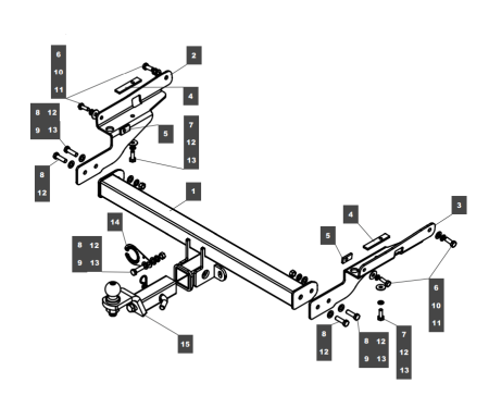 Фаркоп TowRus для Mazda CX-5 2017-2024 Арт. 129298 129298 в 