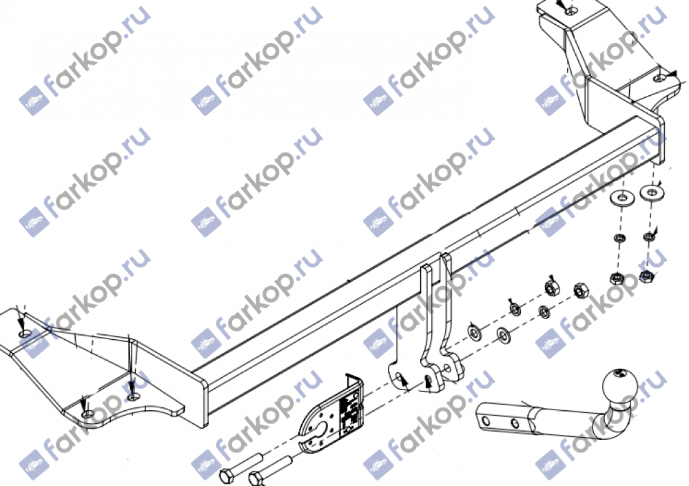 Фаркоп Imiola для Audi A8 1994-2001 A.009 в 