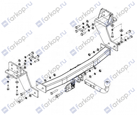 Фаркоп Imiola для Chevrolet Trailblazer 2013-2015 Арт. CH.015 CH.015 в 