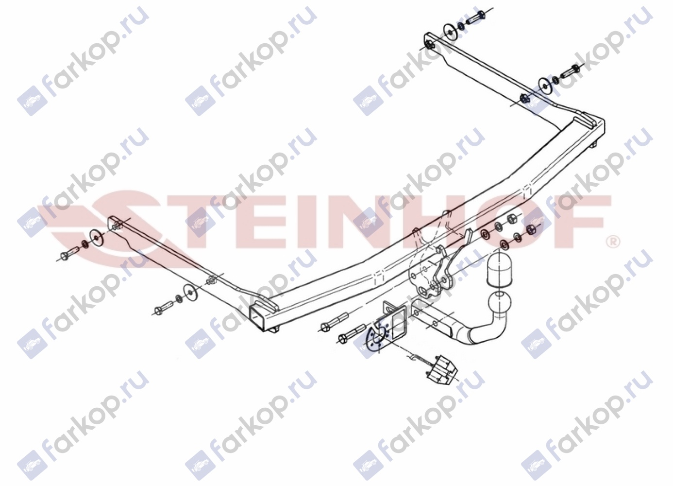 Фаркоп Steinhof для Ford Focus 2004-2010 F-229 в 