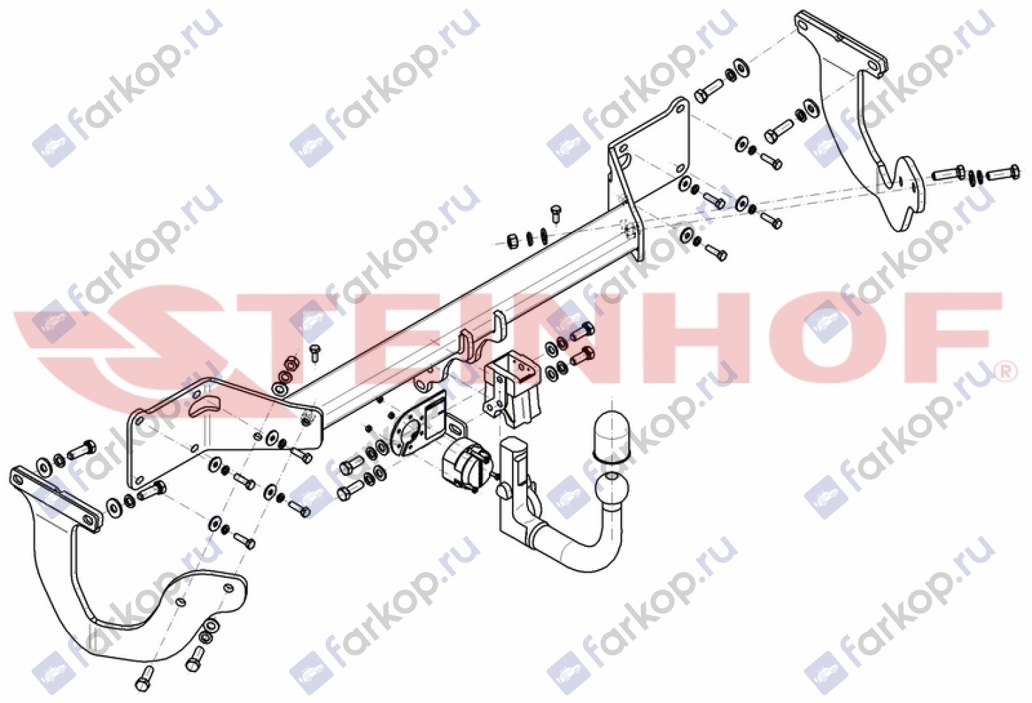 Фаркоп Steinhof для Toyota ProAce Verso 2016- T-184 в 