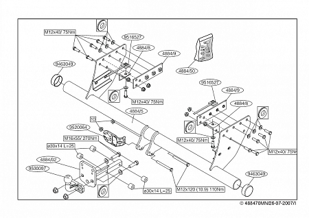 Фаркоп Brink для Mitsubishi L200 2006-2014  Арт. 488400 488400 в 