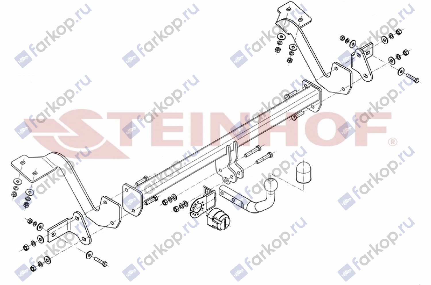 Фаркоп Steinhof для Citroen Berlingo 2008-, (L1) C-023 в 