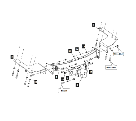 Фаркоп Baltex для Toyota Land Cruiser J100 VX 1998-2007 Арт. Y08AN Y08AN в 