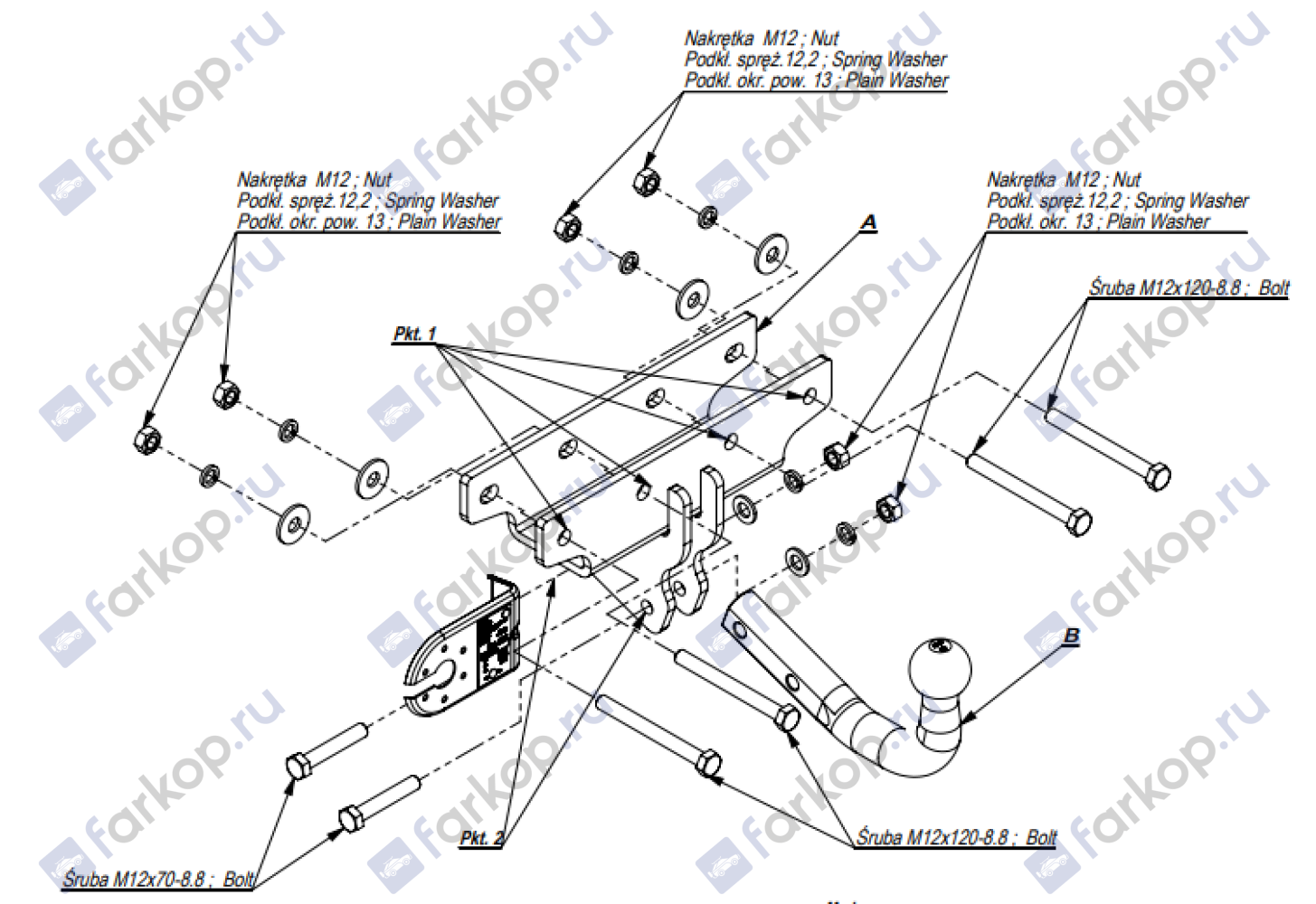 Фаркоп Imiola для Jeep Wrangler 2007-2018 Арт. J.028 J.028 в 