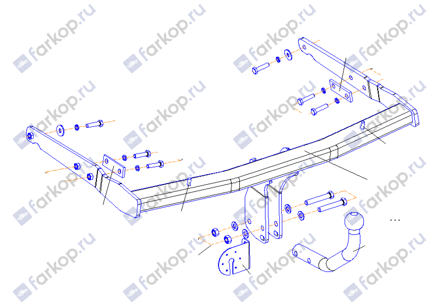 Фаркоп Oris для Ford Mondeo (лифтбек) 2007-2014 Арт. 3959-A 3959-A в 