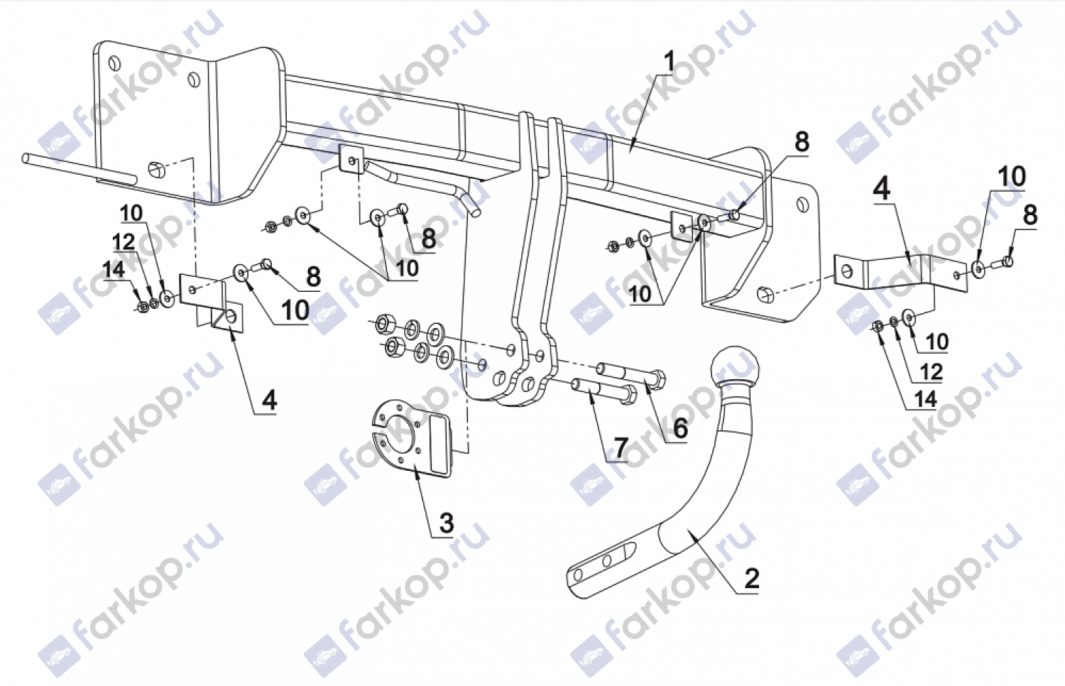 Фаркоп Auto-Hak для BMW 3 серия 2005-2013 Арт. B11 B11 в 