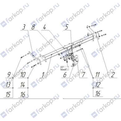 Фаркоп Oris для Volkswagen Passat (седан) 2011-2015 Арт. 2154-AK41 2154-AK41 в 