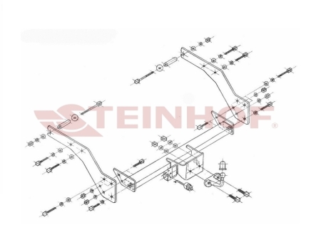 Фаркоп Steinhof для Toyota Hilux 1998-2005 Арт. T-145 T-145 в 