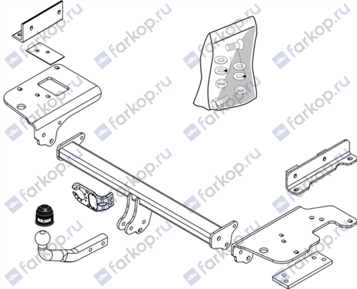 Фаркоп Brink для Hyundai Tucson 2004-2010 Арт. 430200 430200 в 