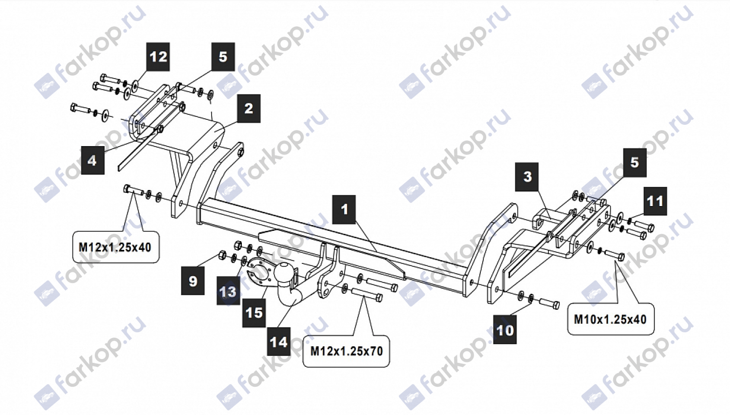 Фаркоп Baltex для Hyundai Tucson 2018-2021 11903212 в 